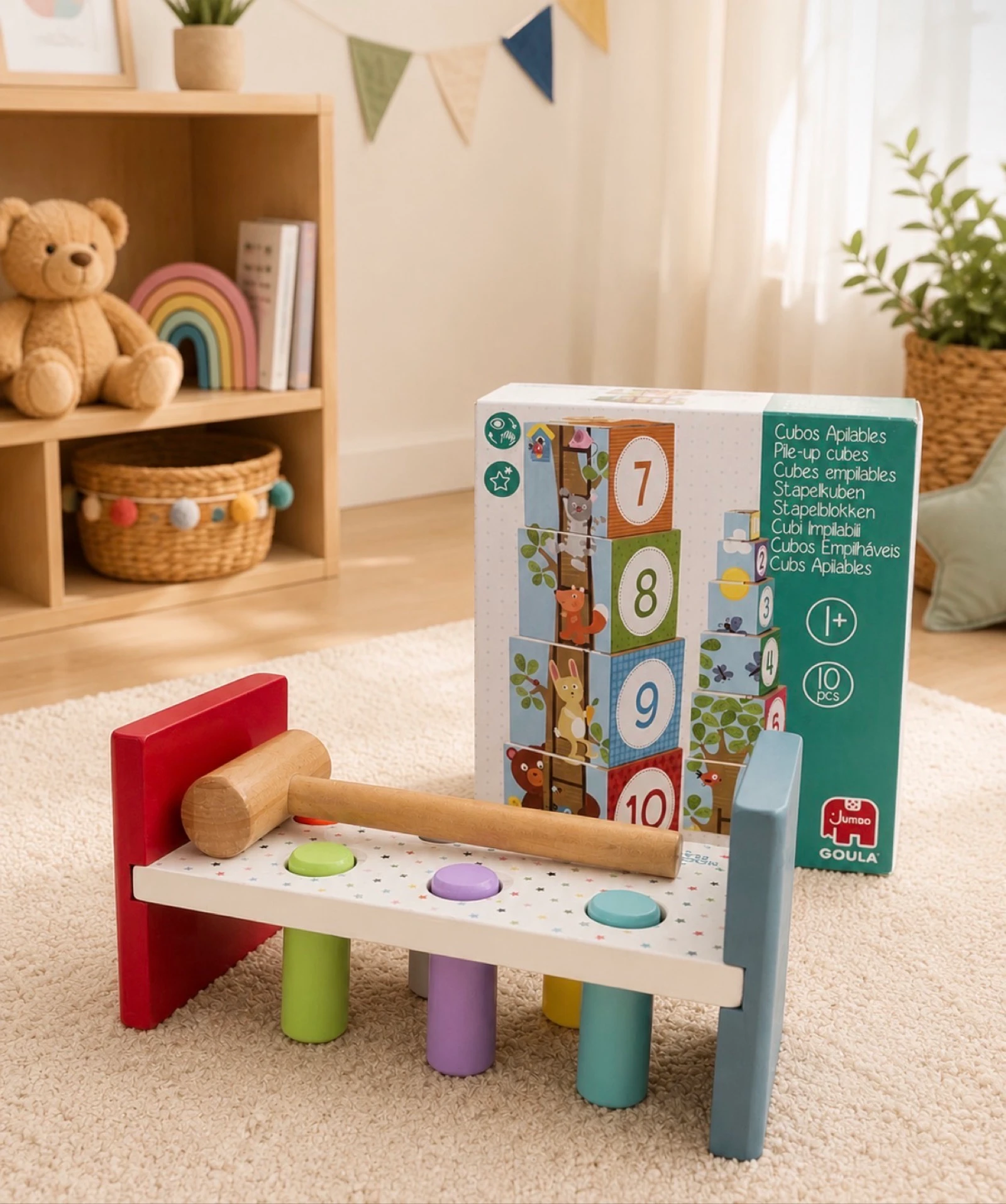 Lote Montessori Wood’n Play + Cubos Goula